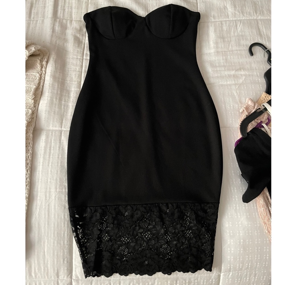 Black Lace Midi Dress